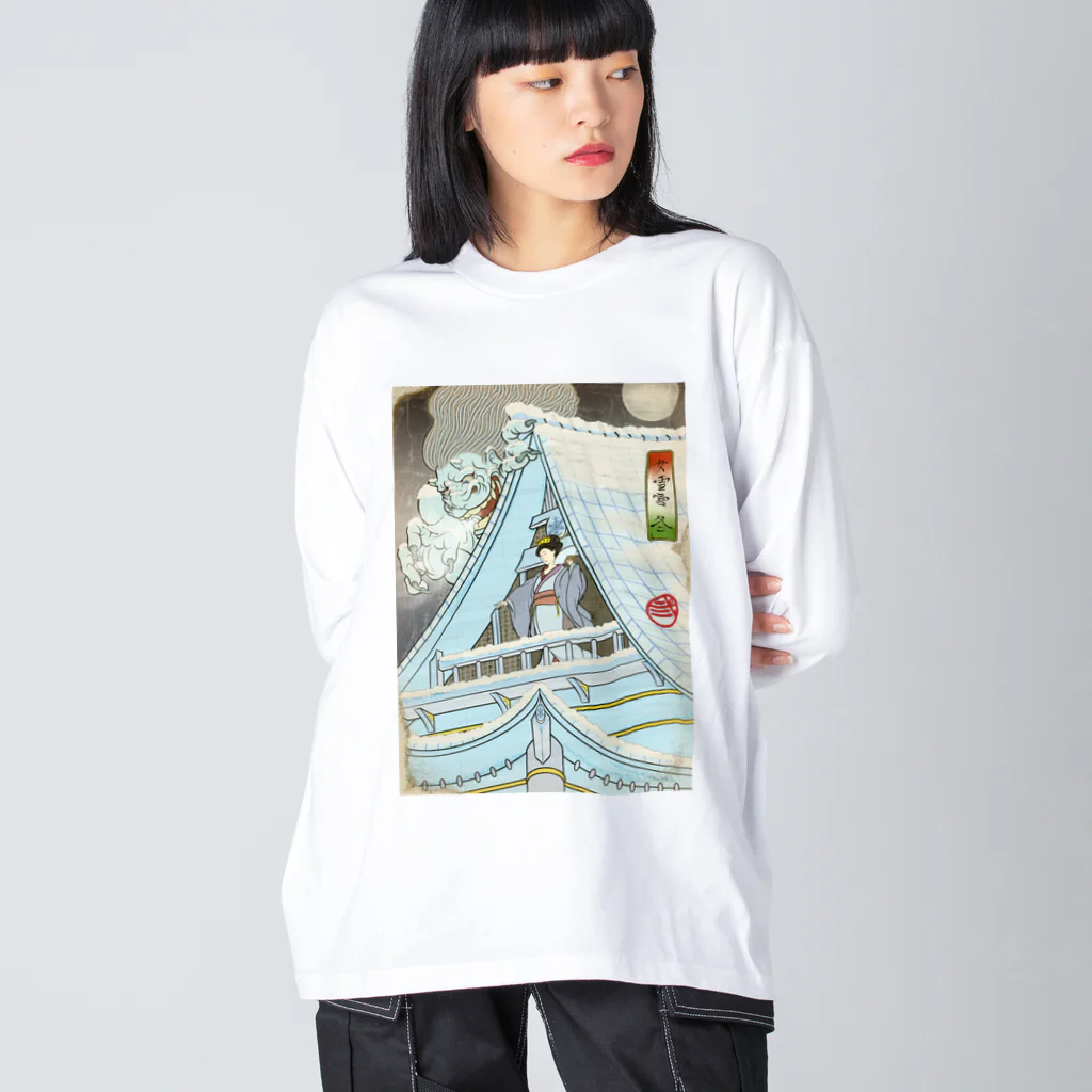 nidan-illustrationの"女雪宮・冬" #1 ビッグシルエットロングスリーブTシャツ