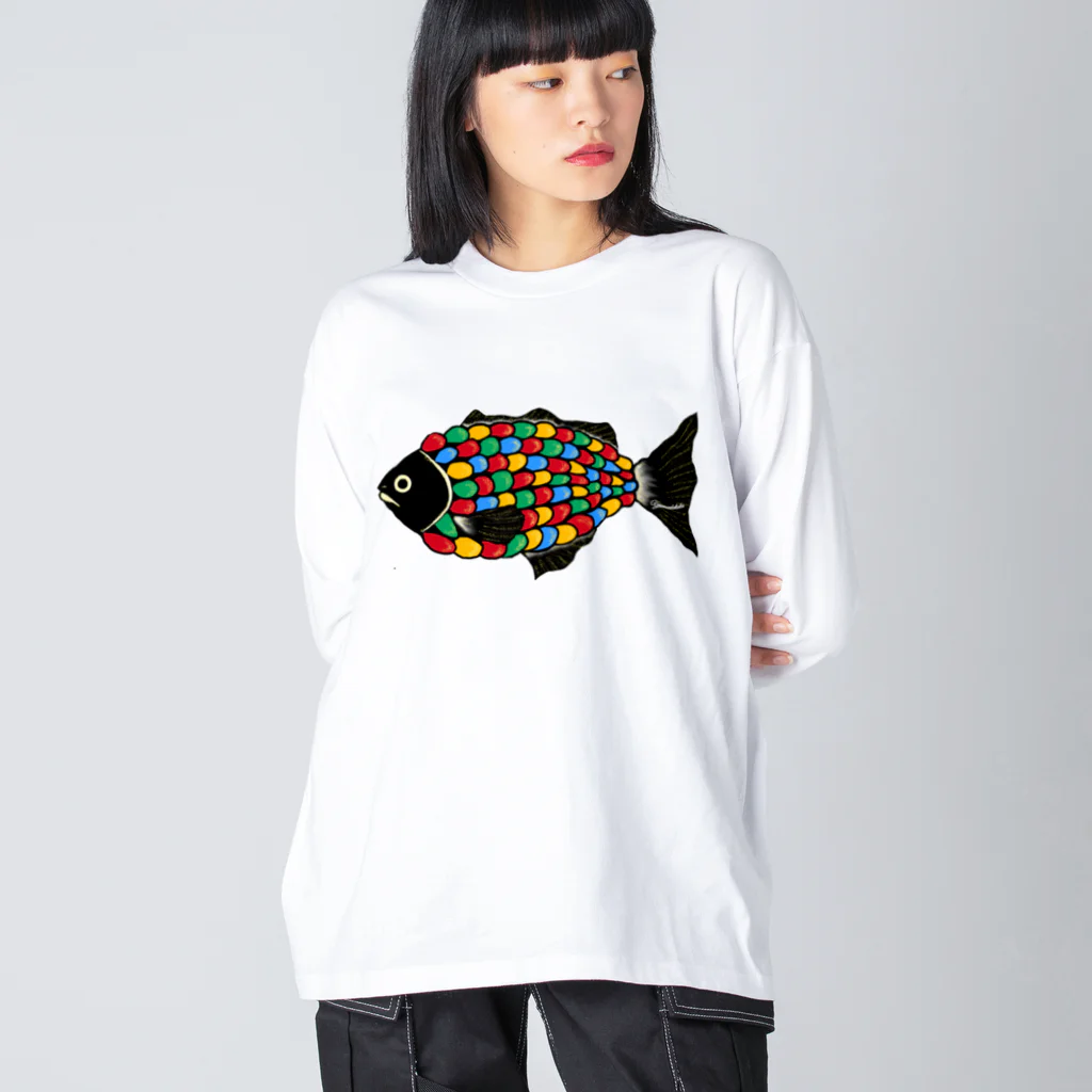 Yamadatinkuの謎の魚 Big Long Sleeve T-Shirt