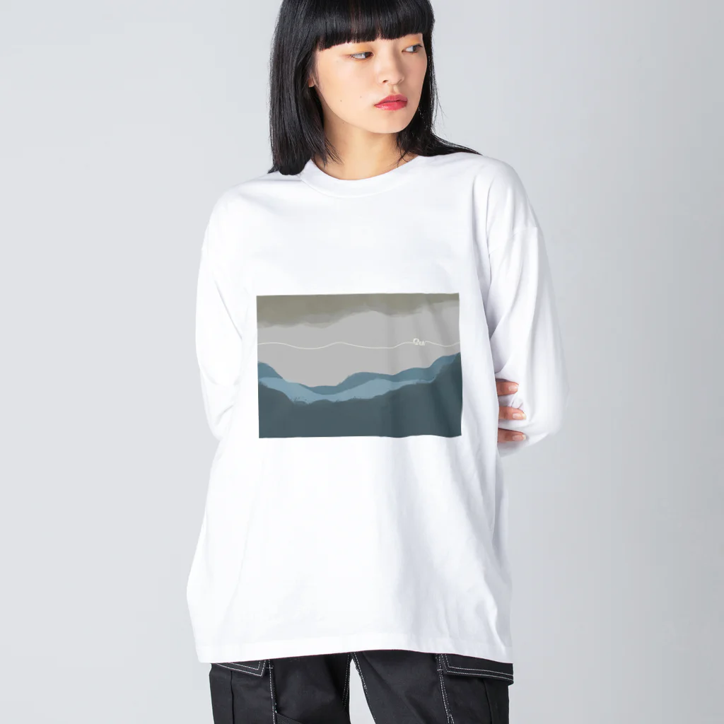 hanabo-illustrationのSea Big Long Sleeve T-Shirt