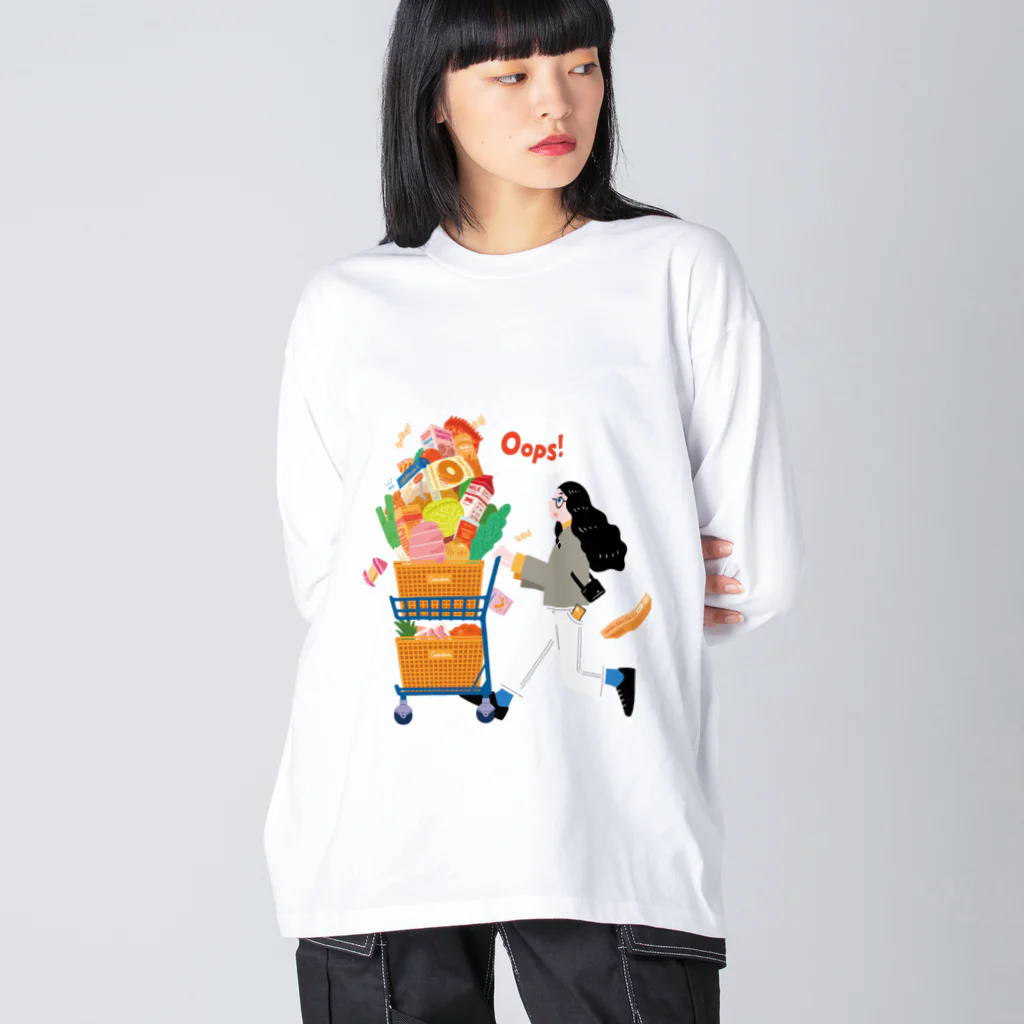 KOUHOKU_GARDENのイラスト(大きめ) ビッグシルエットロングスリーブTシャツ