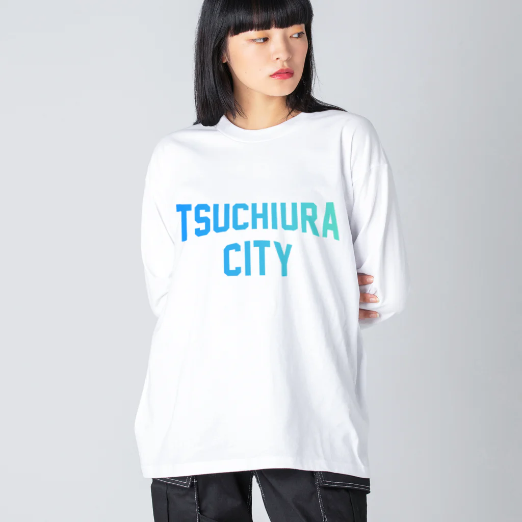 JIMOTOE Wear Local Japanの土浦市 TSUCHIURA CITY ロゴブルー Big Long Sleeve T-Shirt