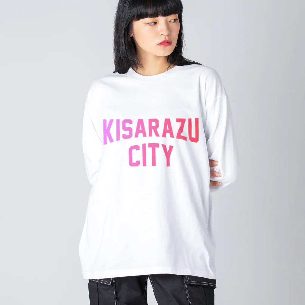 JIMOTOE Wear Local Japanの木更津市 KISARAZU CITY ロゴピンク Big Long Sleeve T-Shirt
