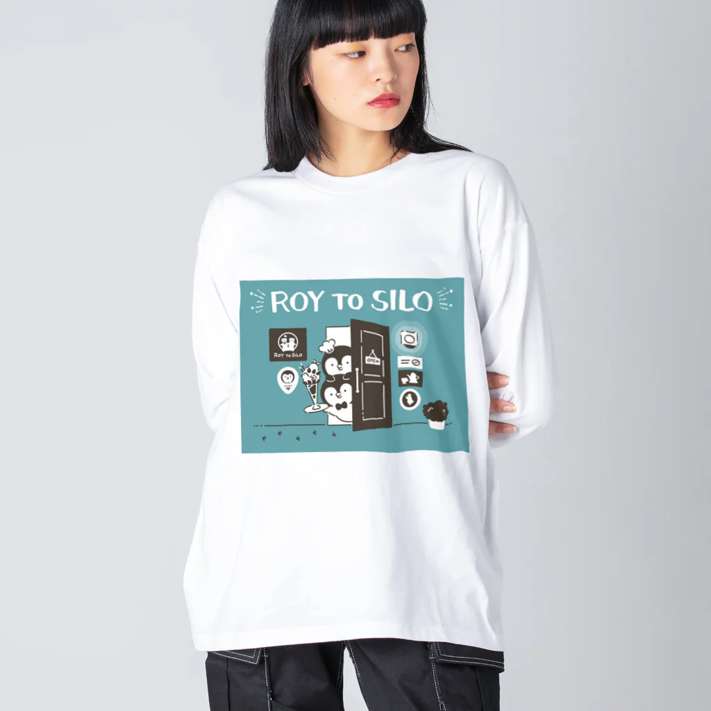 RoytoSilo🐧歌舞伎町 夜パフェ屋のロイトシロ　ひょっこりペンギンさん。カラー Big Long Sleeve T-Shirt