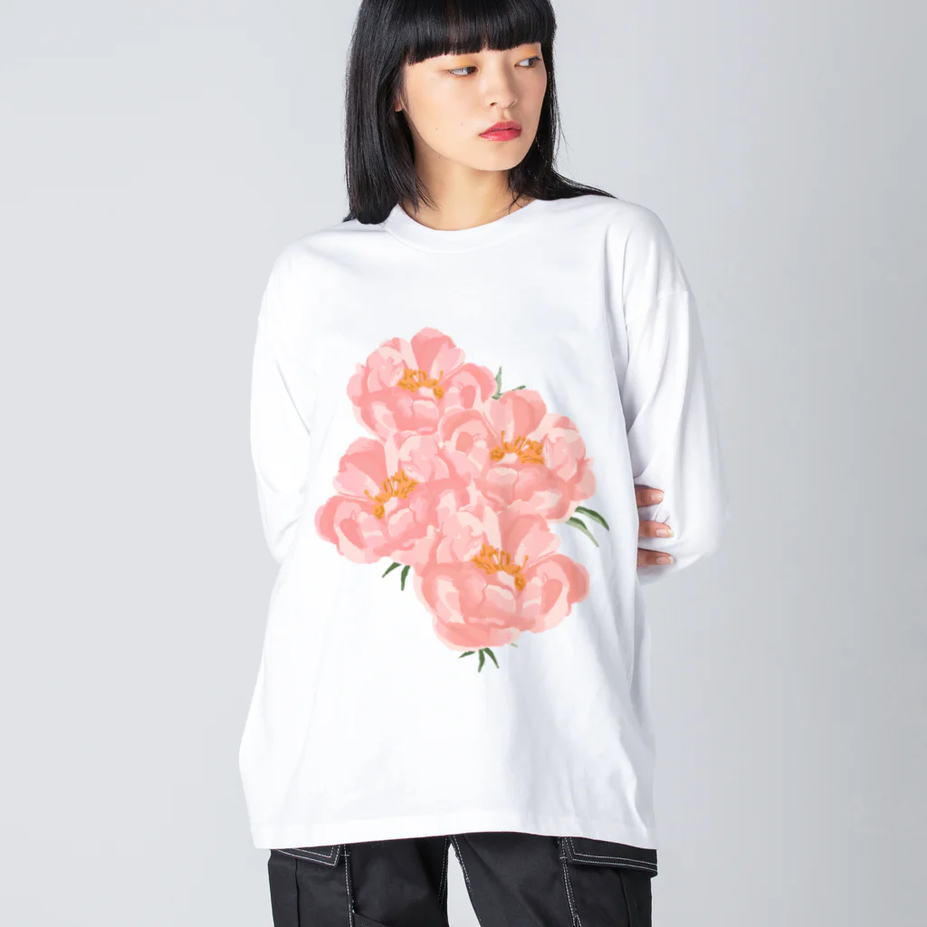 Katie（カチエ）のシャクヤクの花束 Big Long Sleeve T-Shirt