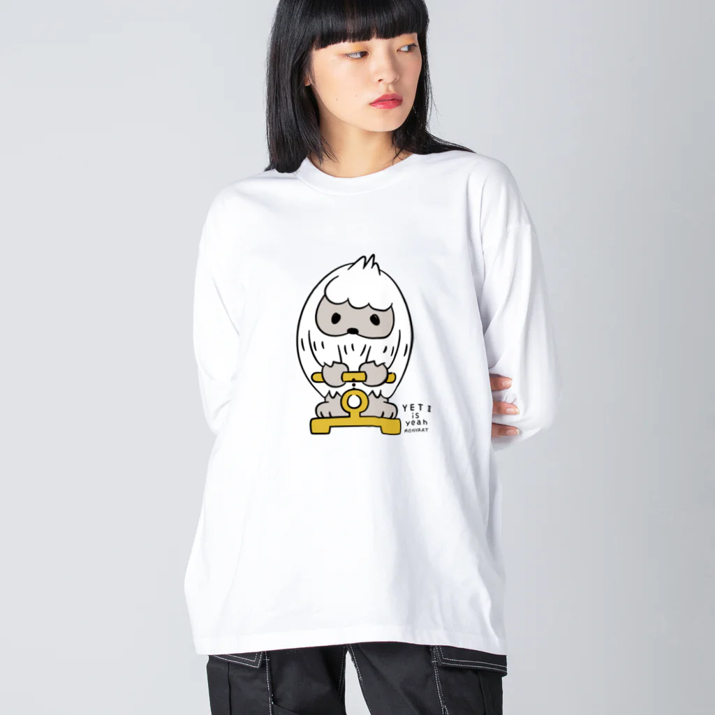 イラスト MONYAAT のはいきんりょくチェック L ビッグシルエットロングスリーブTシャツ