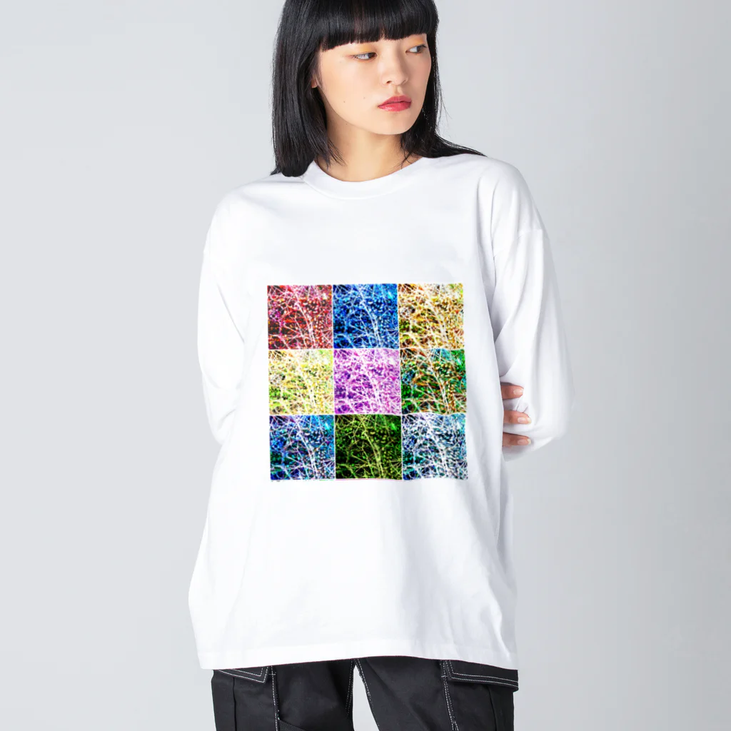 MUGURa-屋のムグラのグ　混 Big Long Sleeve T-Shirt