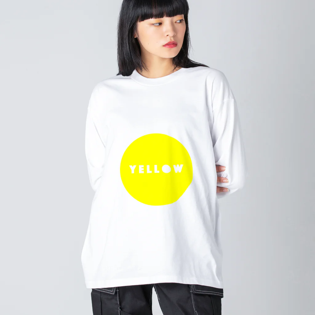 PのCIRCLE YELLOW. Big Long Sleeve T-Shirt