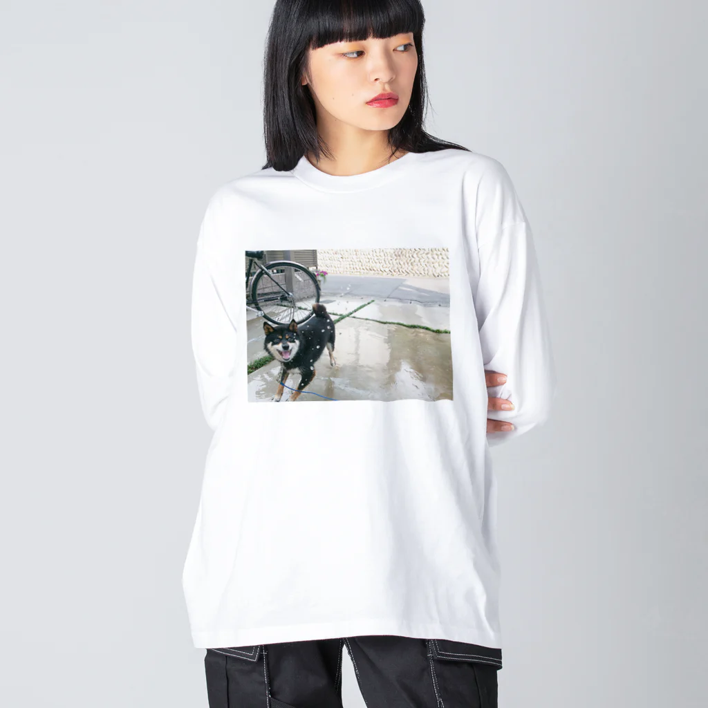 recy_coの水浴びワンワン Big Long Sleeve T-Shirt