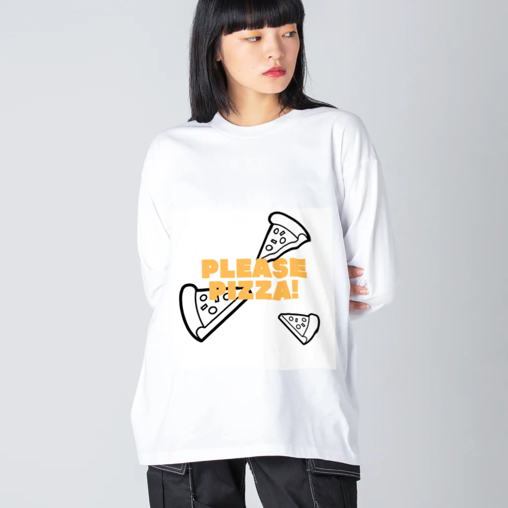 NaoのPLEASEシリーズ「ピッツァ」 ビッグシルエットロングスリーブTシャツ