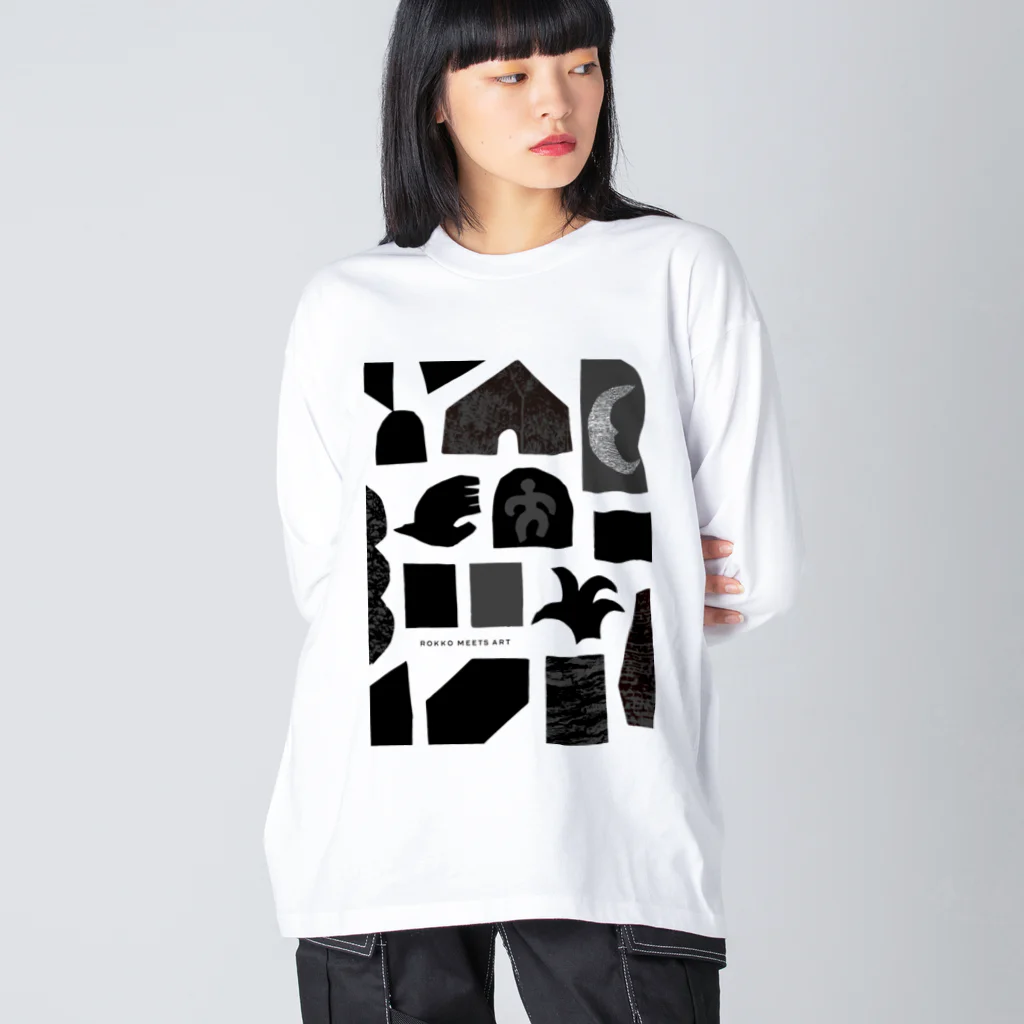 六甲ミーツ・アート芸術散歩2021のBW ver.H/Rokko Meets Art 2021 ビッグシルエットロングスリーブTシャツ