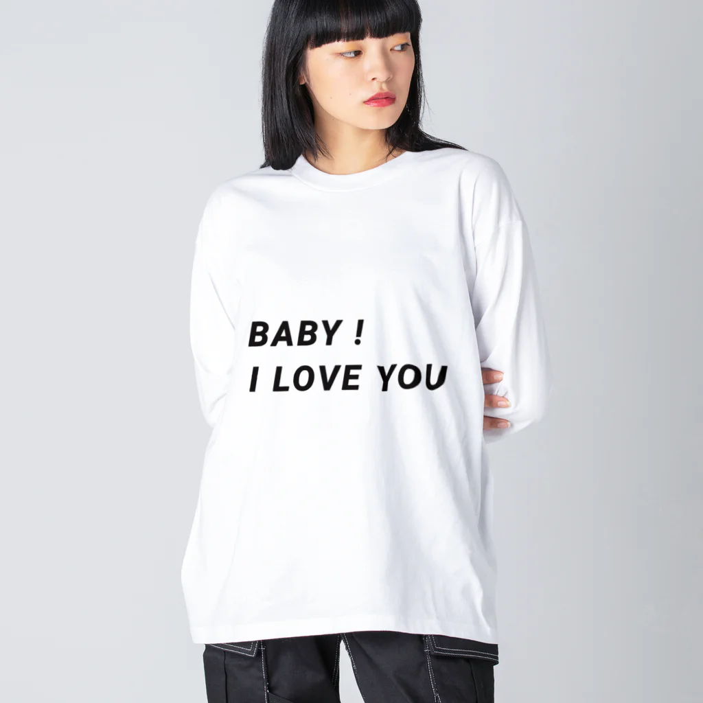 cardboardartzのBABY! I LOVE YOU ビッグシルエットロングスリーブTシャツ