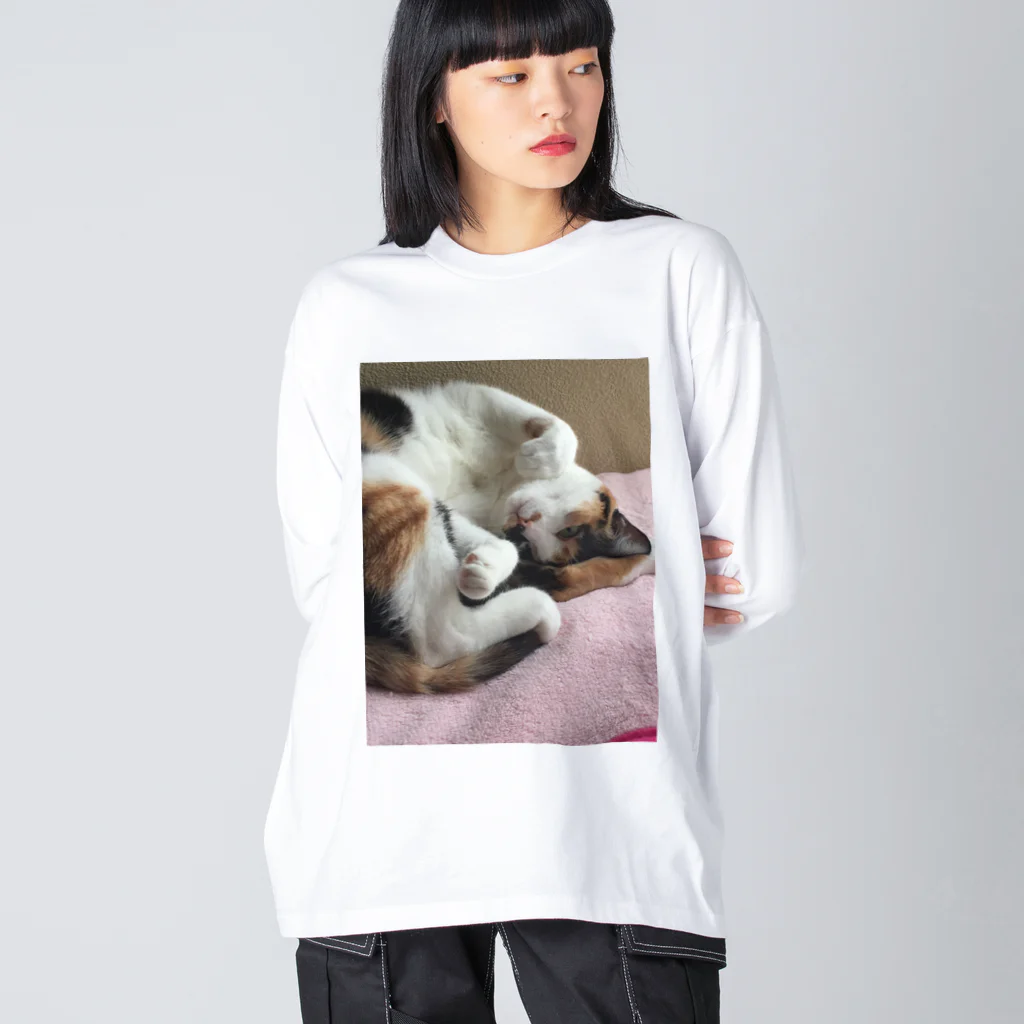 モモさんショップの愛猫モモ ビッグシルエットロングスリーブTシャツ