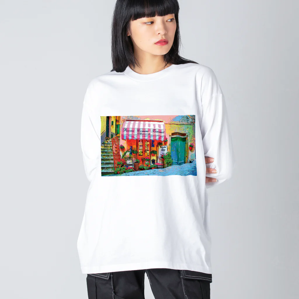 GALLERY misutawoのイタリア チンクエ・テッレの街角 Big Long Sleeve T-Shirt