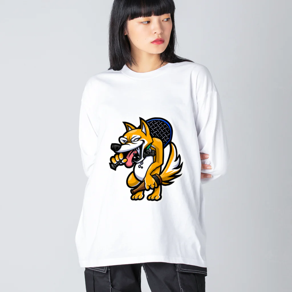 狂犬　尊(タケル)の柴犬TAKERU ビッグシルエットロングスリーブTシャツ