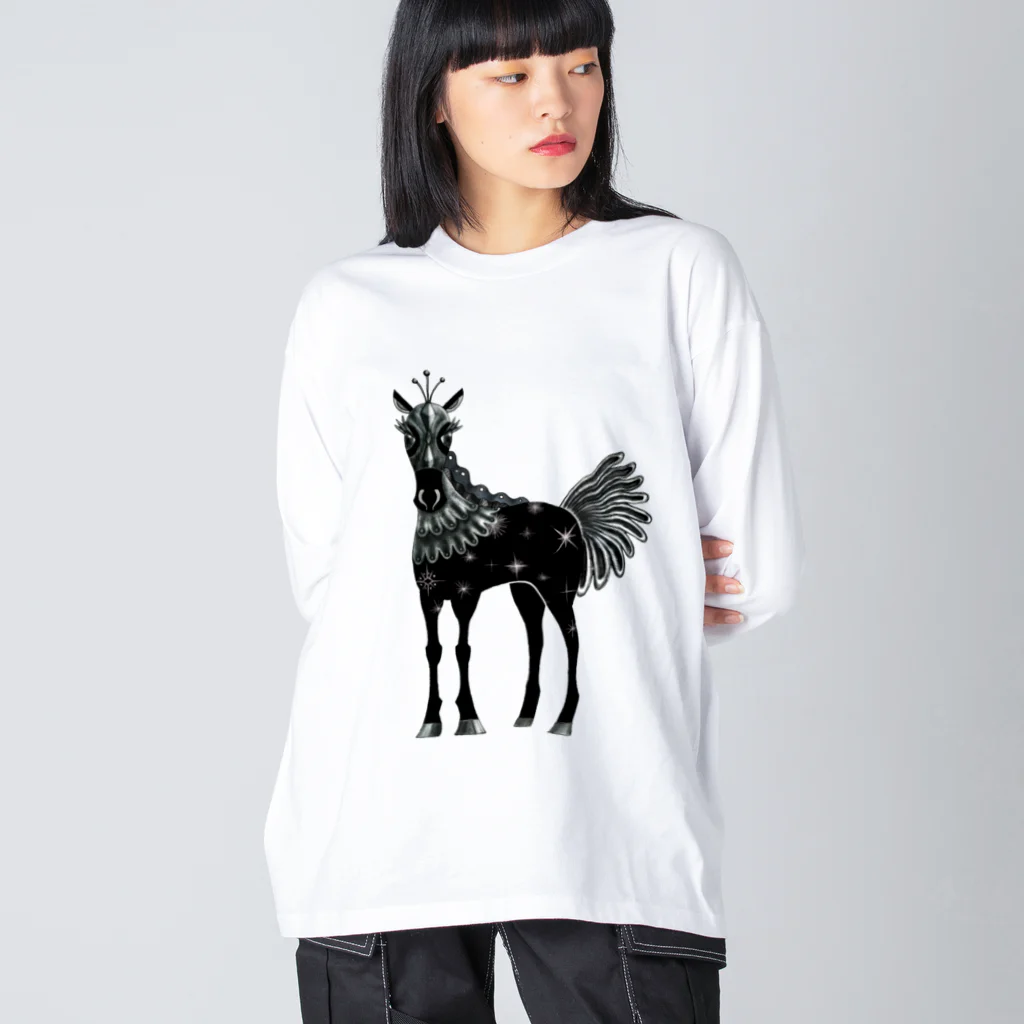 ルルンパ・エンターテイメントのHorse シンピ Big Long Sleeve T-Shirt