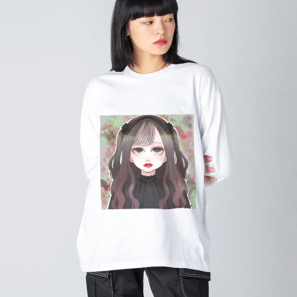 もかふしぎ🐰の病みメイク Big Long Sleeve T-Shirt