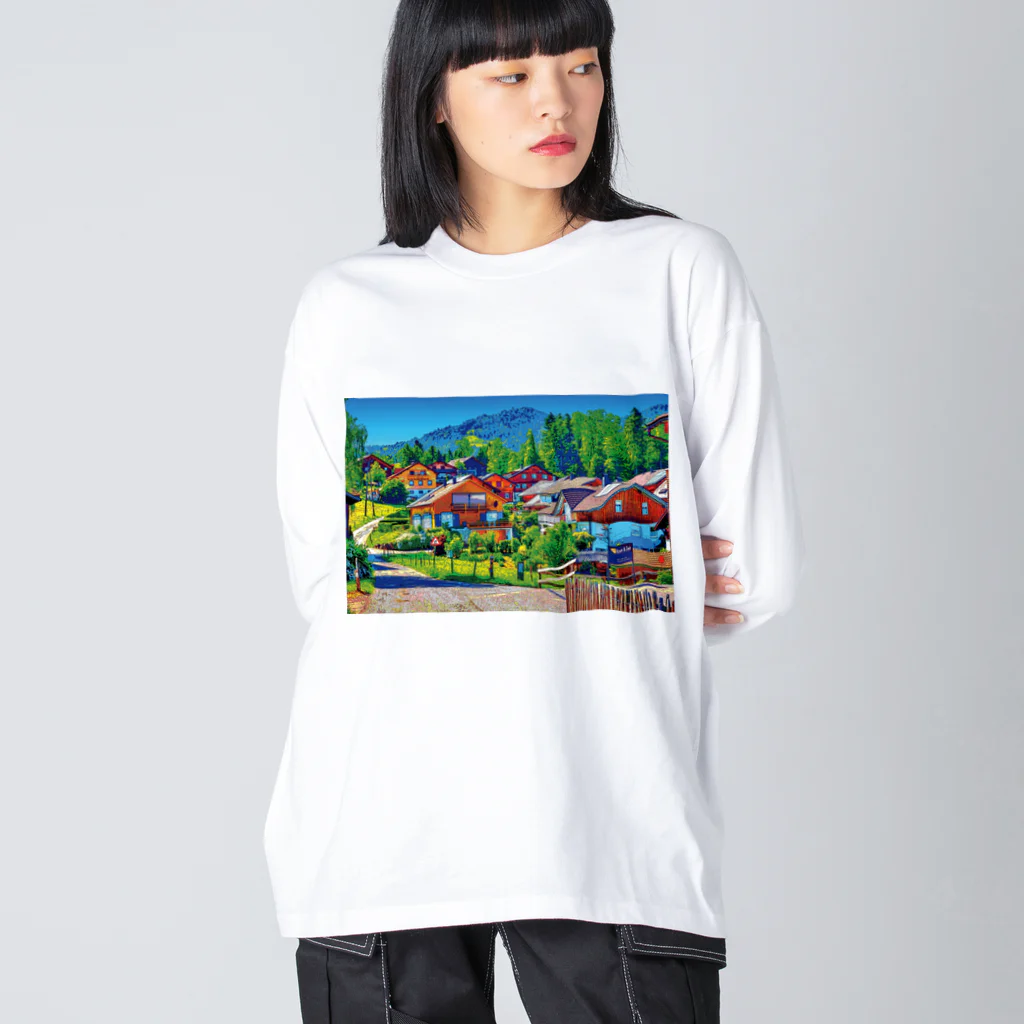 GALLERY misutawoのオーストリア シュヴァルツェンベルクの街並み Big Long Sleeve T-Shirt