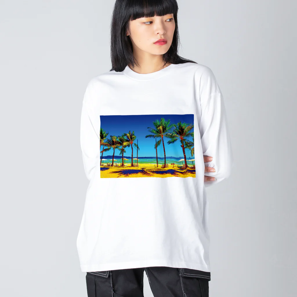 GALLERY misutawoのフィリピン ボラカイ島のビーチ Big Long Sleeve T-Shirt