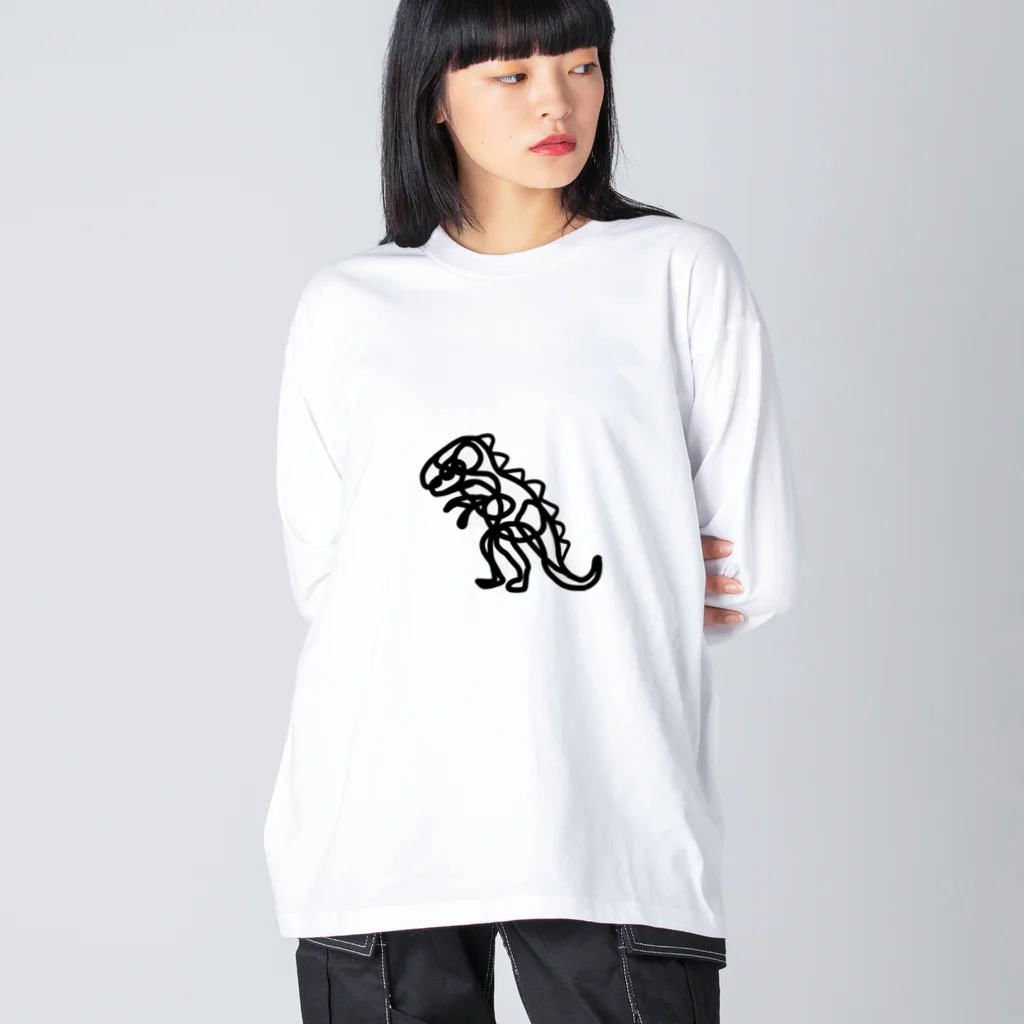 ちゃい🦖のちゃいじゅう君 ビッグシルエットロングスリーブTシャツ