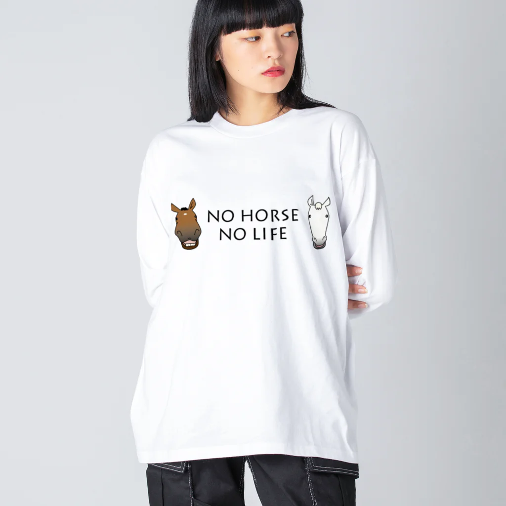 SHOP HAPPY HORSES（馬グッズ）のスピプーロゴ Big Long Sleeve T-Shirt