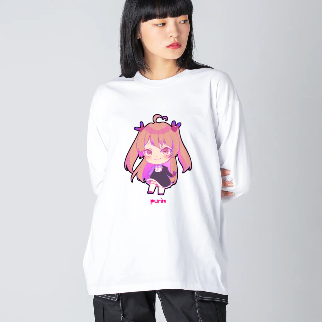 Rimε・●・зstoreのぷりんちゃん ビッグシルエットロングスリーブTシャツ