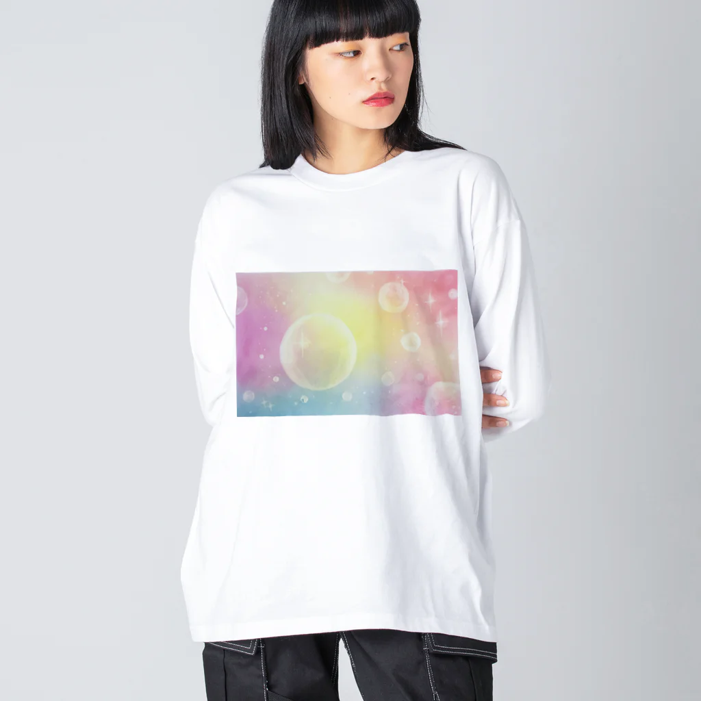 気まぐれshop　haruchonのきらきら輝く　ヒーリングアート Big Long Sleeve T-Shirt