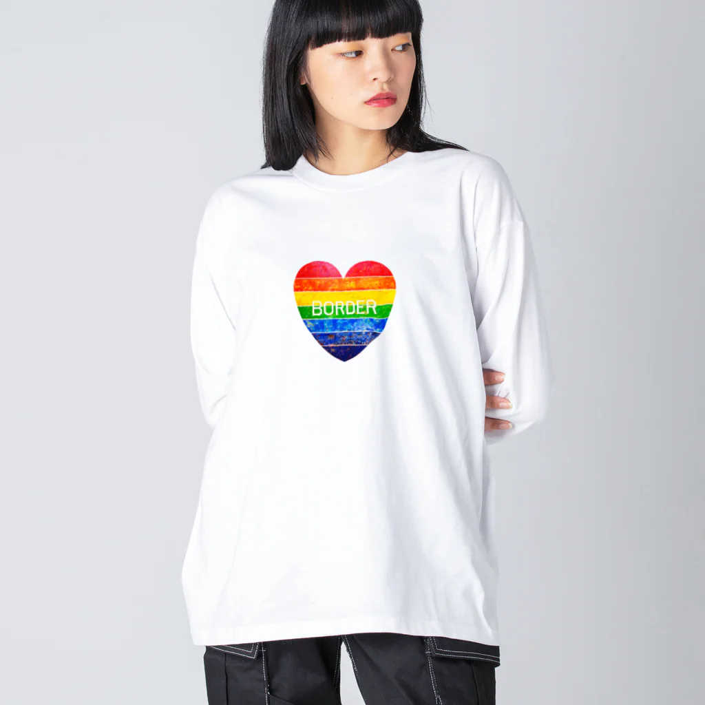 BORDER CAFEのBORDER Heart シリーズ Big Long Sleeve T-Shirt