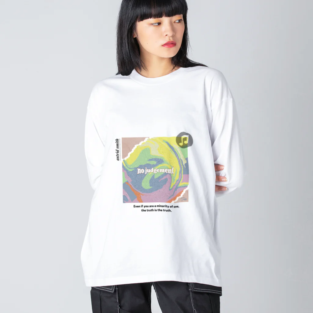 by.lettersのNoジャッジメント Big Long Sleeve T-Shirt