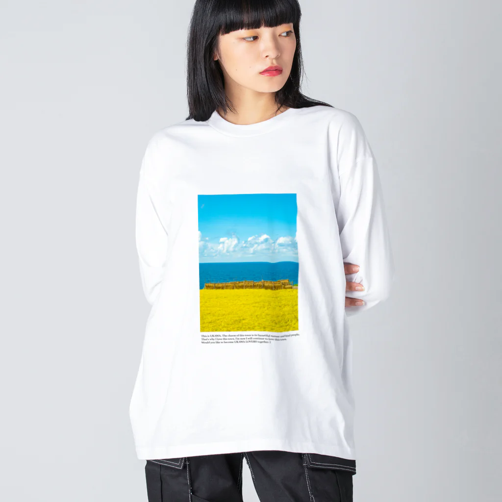 UKAWA LOVERSの青い海と黄金の棚田 Big Long Sleeve T-Shirt