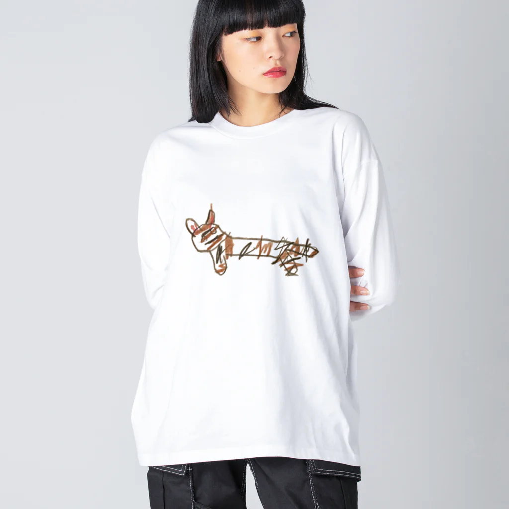 Spaghetti Clinton Storeの雑猫 ビッグシルエットロングスリーブTシャツ