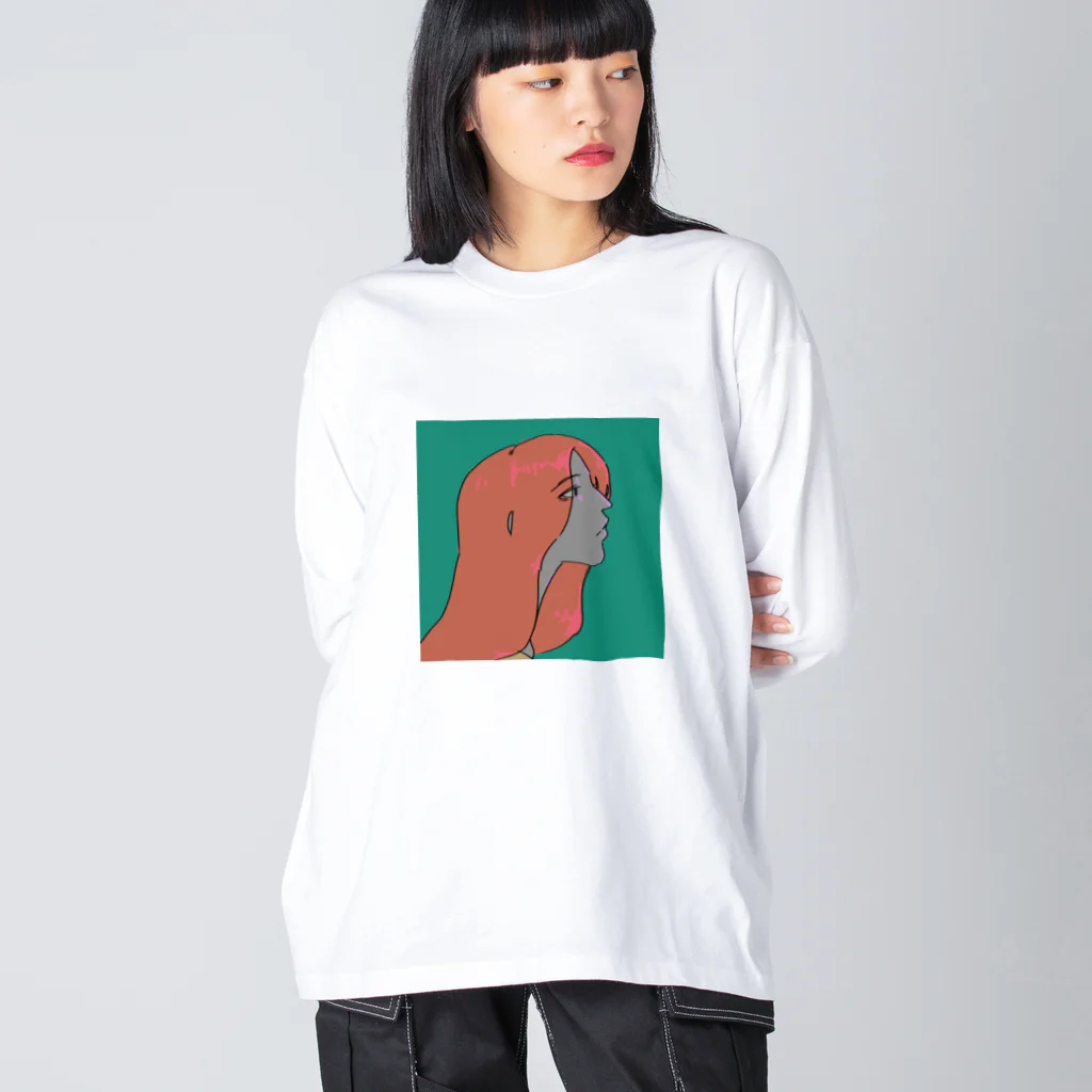 雨宿りの赤髪女の子 Big Long Sleeve T-Shirt