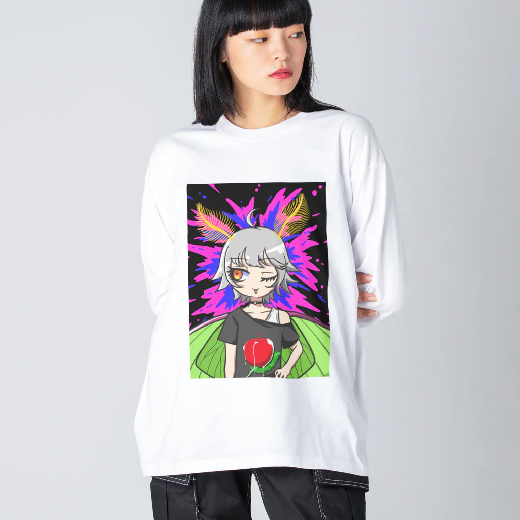 スベスベマンジュウガニの変態少女〈オオミズアオ〉 Big Long Sleeve T-Shirt