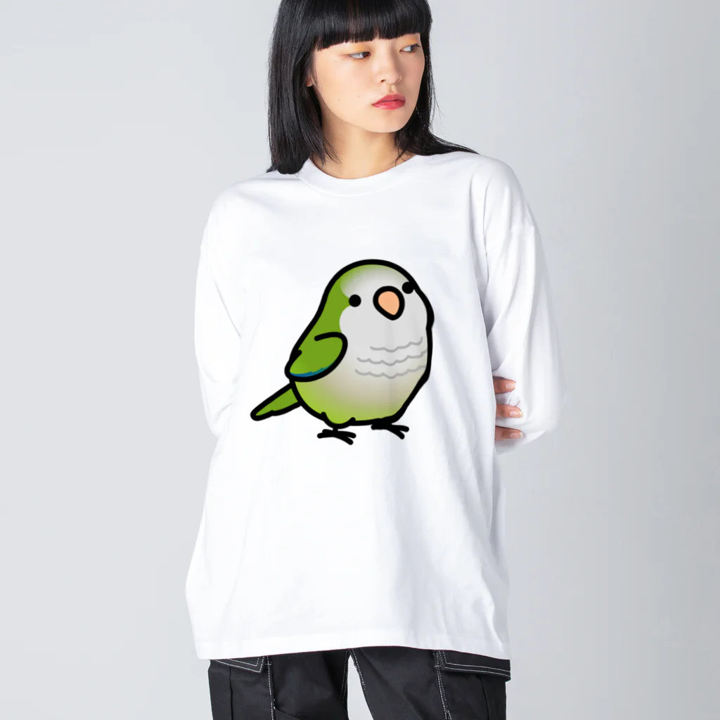 Cody the LovebirdのChubby Bird オキナインコ Big Long Sleeve T-Shirt