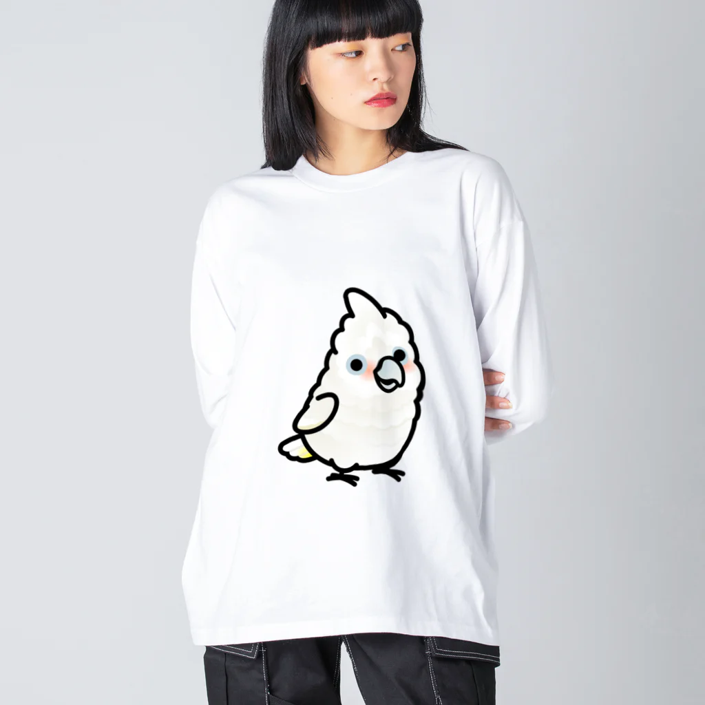 Cody the LovebirdのChubby Bird シロビタイムジオウム ビッグシルエットロングスリーブTシャツ