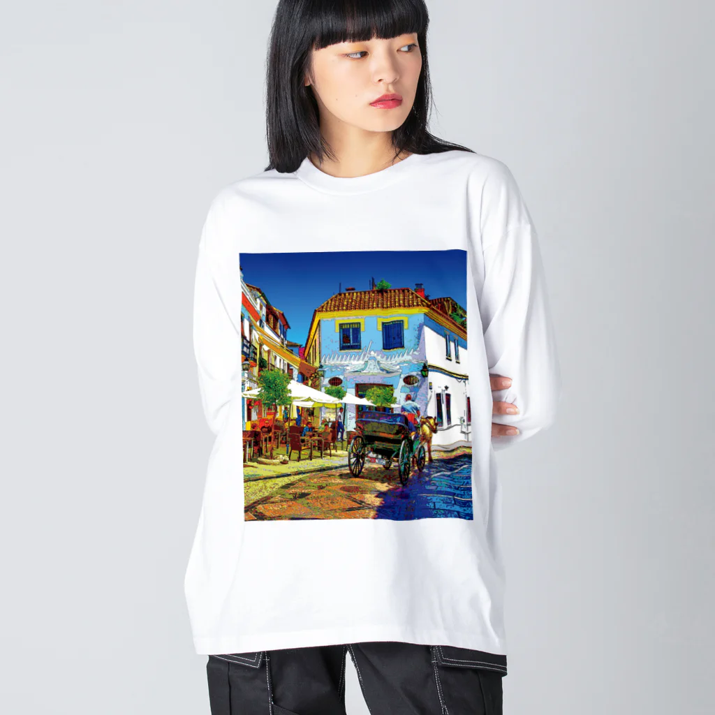 GALLERY misutawoのスペイン コルドバの街角 Big Long Sleeve T-Shirt