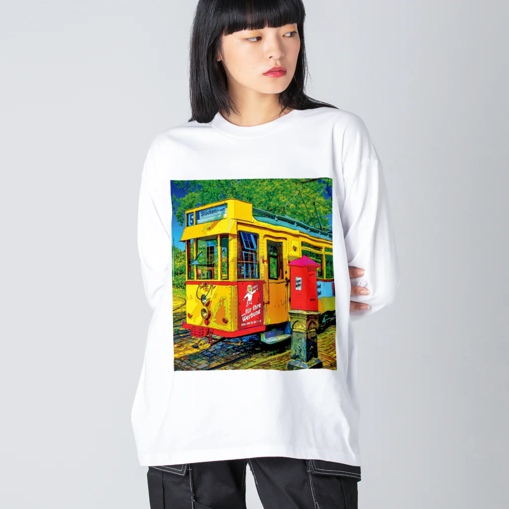 GALLERY misutawoのドイツ ハノーファーの路面電車 Big Long Sleeve T-Shirt