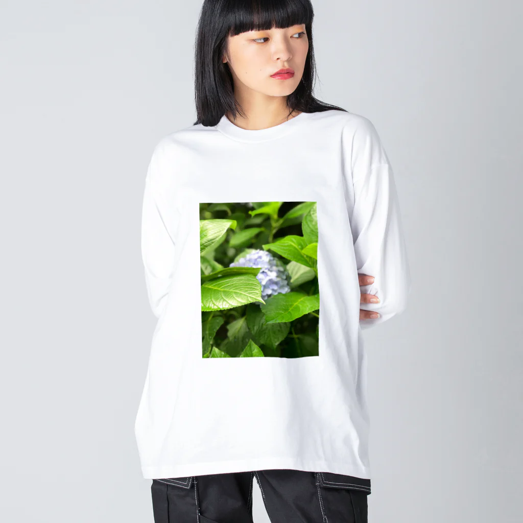 ぽ！！の紫陽花のTシャツ Big Long Sleeve T-Shirt