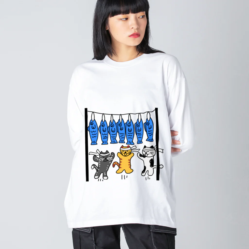 それいゆのねこ猫運動会（魚食い競走） Big Long Sleeve T-Shirt