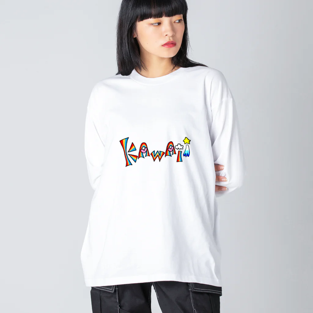 𝓚♡𝓜♡𝓝のKAWII 可愛い レインボー Big Long Sleeve T-Shirt