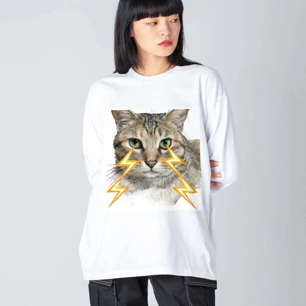 保護猫Dotcham City のThunder　Dotcham ビッグシルエットロングスリーブTシャツ