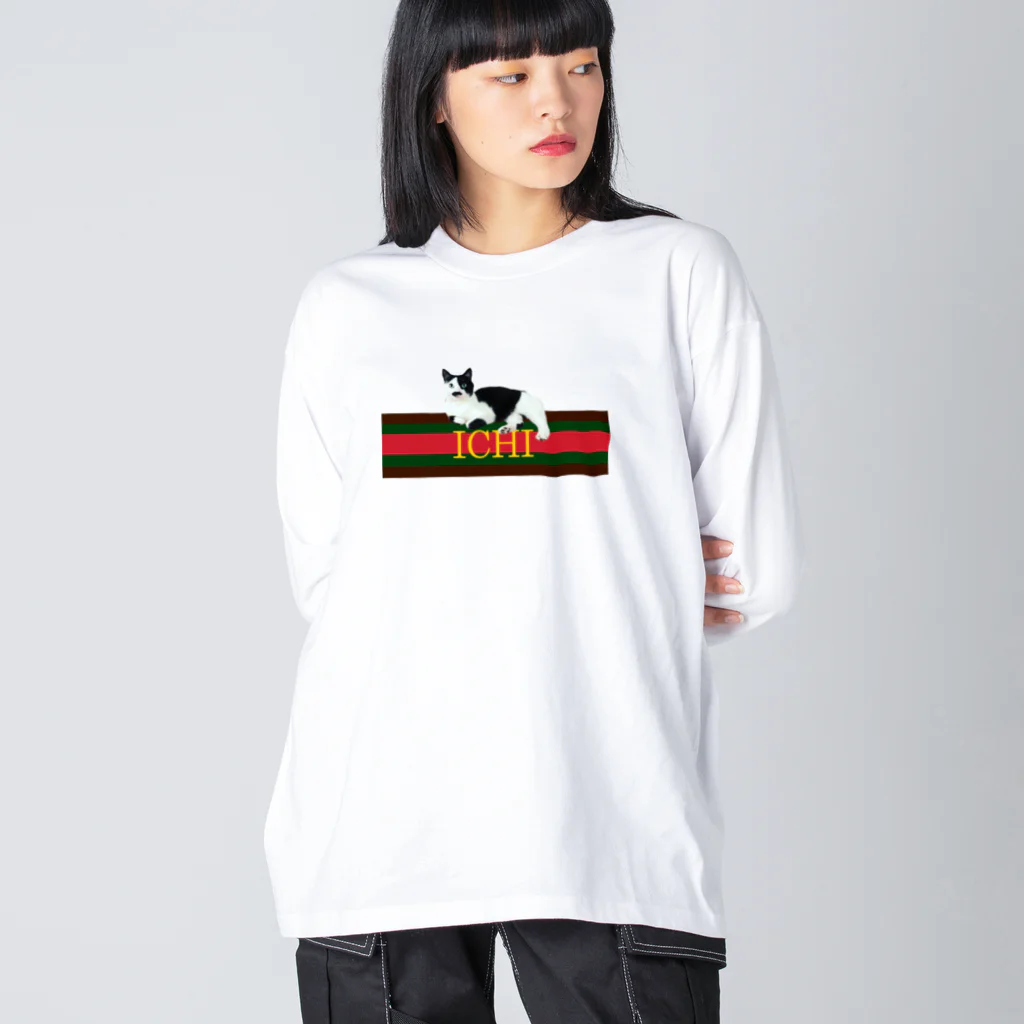 ごまわさびのICHI The Cat Big Long Sleeve T-Shirt