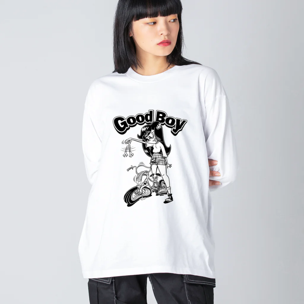 nidan-illustrationの"Good Boy" ビッグシルエットロングスリーブTシャツ