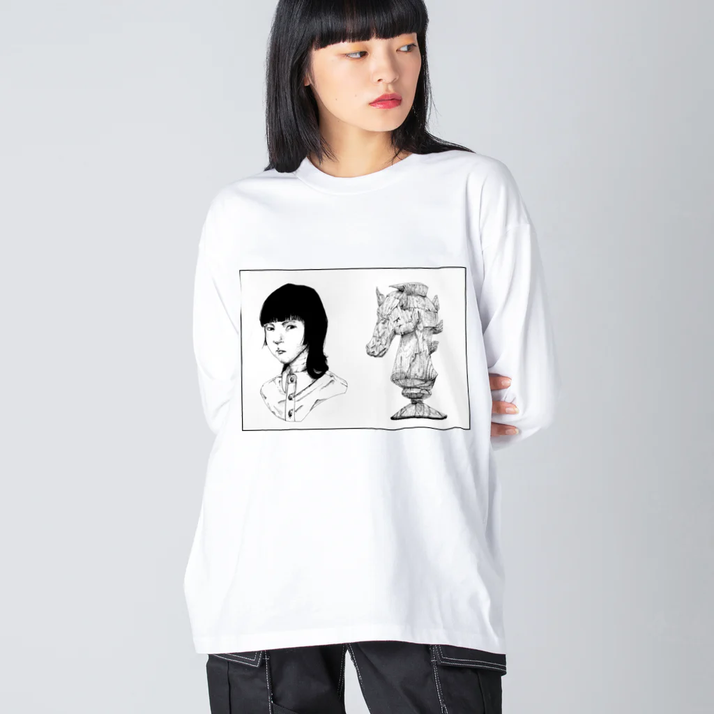 Morinaga_Kinseの年頃の少女、それとナイトの駒 Big Long Sleeve T-Shirt