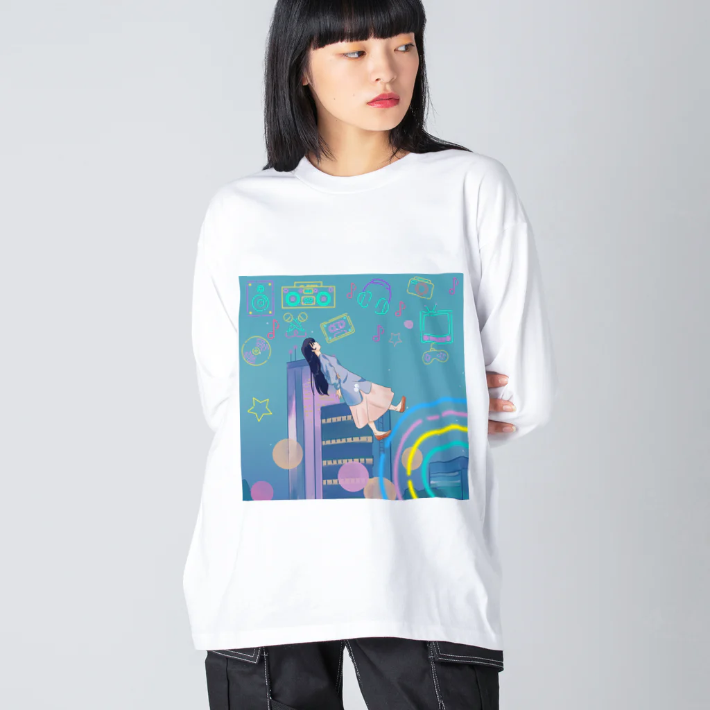 momo_emiのmomo_emi2021 秋 Big Long Sleeve T-Shirt