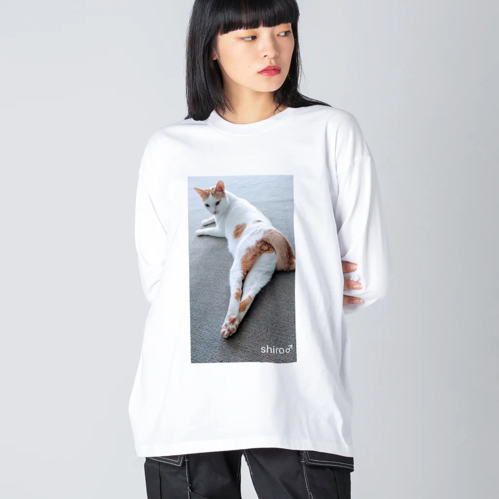 しろ＆たび　猫暮らしのグラビアデビュー　しろちゃん Big Long Sleeve T-Shirt