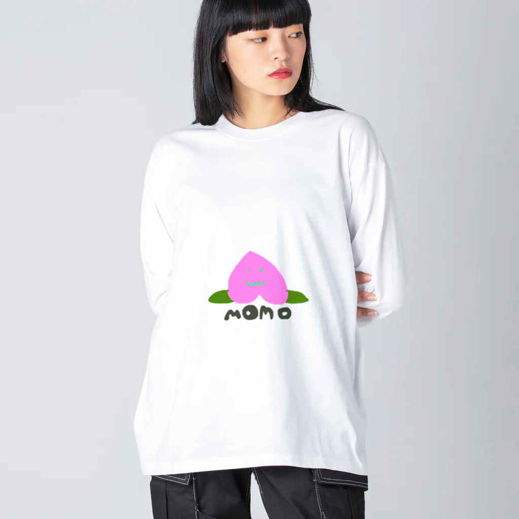 はーときんにくちゃん　YouTube わんつーすりーのMOMO ビッグシルエットロングスリーブTシャツ