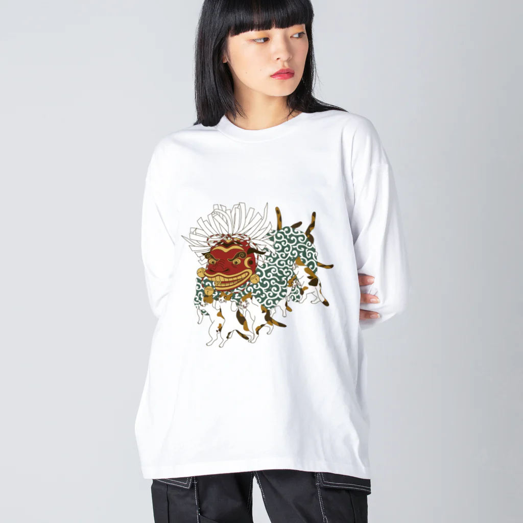 Amiの三毛猫の獅子舞遊び Big Long Sleeve T-Shirt