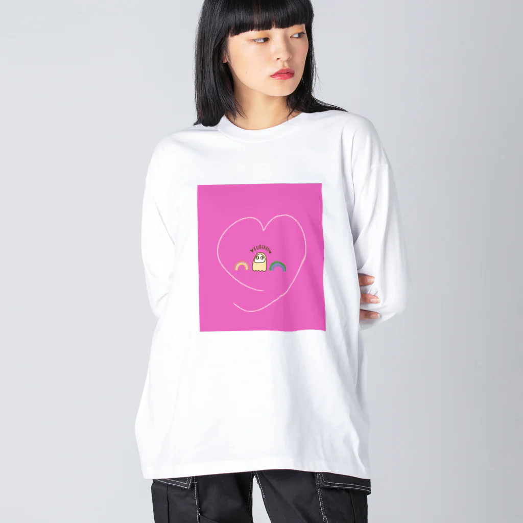 ゆびきゅうショップのにじいろゆびゆび ビッグシルエットロングスリーブTシャツ