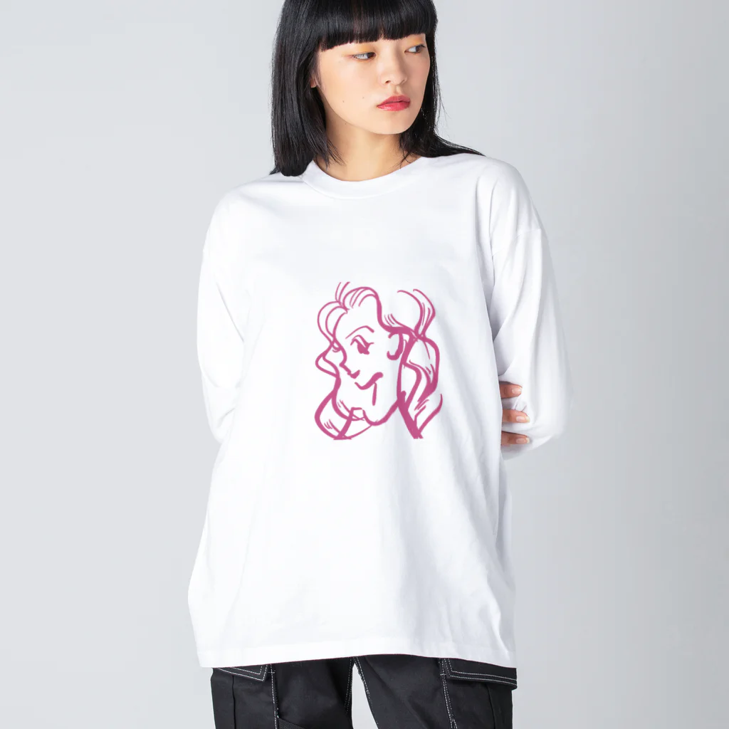 Turtle-tのPink_Girl ビッグシルエットロングスリーブTシャツ