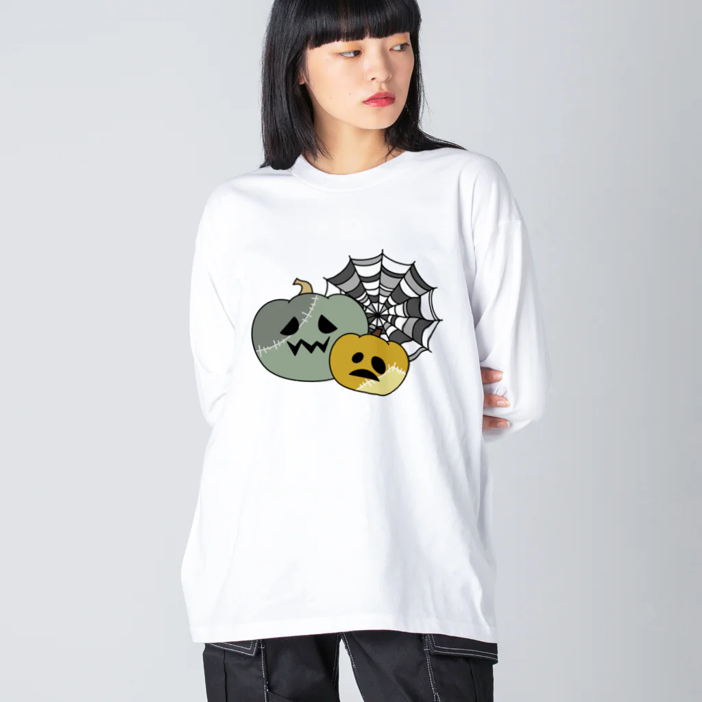 Chotsumaruのゾンビなかぼちゃくん ビッグシルエットロングスリーブTシャツ